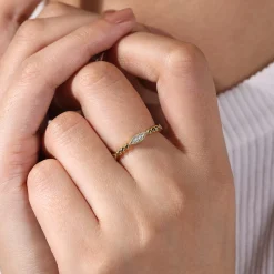 New Gabriel & Co. 14K Yellow Gold Bujukan Marquise Pave Diamond Ring Diamond Ring