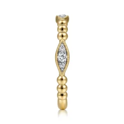 New Gabriel & Co. 14K Yellow Gold Bujukan Marquise Pave Diamond Ring Diamond Ring