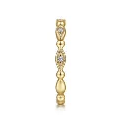 Online Gabriel & Co. 14K Yellow Gold Bujukan Marquise Station Diamond Ring