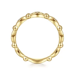 Online Gabriel & Co. 14K Yellow Gold Bujukan Marquise Station Diamond Ring