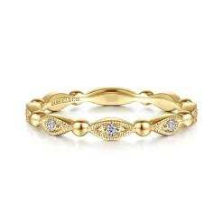 Online Gabriel & Co. 14K Yellow Gold Bujukan Marquise Station Diamond Ring