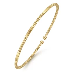 Hot Gabriel & Co. 14K Yellow Gold Bujukan Open Bangle