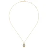 Sale Gabriel & Co. 14K Yellow Gold Bujukan Pave Diamond Teardrop Pendant Necklace