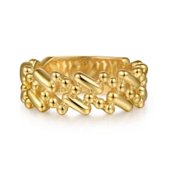 New Gabriel & Co. 14K Yellow Gold Bujukan Station Stackable