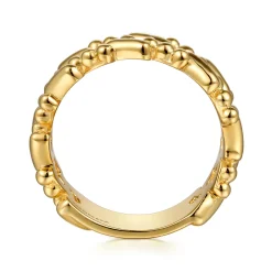 New Gabriel & Co. 14K Yellow Gold Bujukan Station Stackable