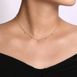 Online Gabriel & Co. 14K Yellow Gold Bujukan Station Droplet Necklace