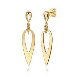 Clearance Gabriel & Co. 14K Yellow Gold Bujukan Stud Drop Earrings