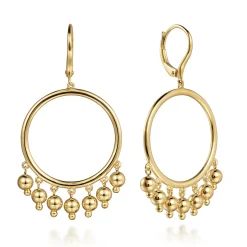 New Gabriel & Co. 14K Yellow Gold Bujukan Tassle Drop Earrings