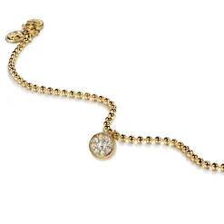 Gabriel & Co. 14K Yellow Gold Bujukan WS Pave Charm Bracelet