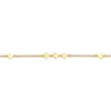 New Gabriel & Co. 14K Yellow Gold Chain Ankle Bracelet with Diamond Shaped Stations