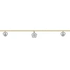 Gabriel & Co. 14K Yellow Gold Chain Ankle Bracelet with White Gold Diamond Flower and Heart Charms