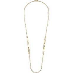 Clearance Gabriel & Co. 14K Yellow Gold Chain Necklace with Paper Clip Stations