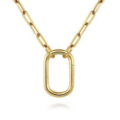 Online Gabriel & Co. 14K Yellow Gold Chain Necklace with Rectangle Drop