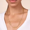 Best Gabriel & Co. 14K Yellow Gold Chain Necklace with Oval Link Stations