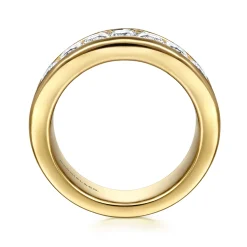 Gabriel & Co. 14K Yellow Gold Channel Radiant Cut Diamond Anniversary Band - 2.7 ct