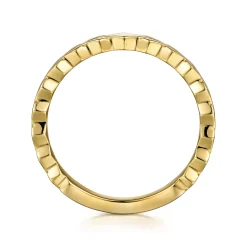Sale Gabriel & Co. 14K Yellow Gold Chevron Station Ring