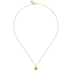 Clearance Gabriel & Co. 14K Yellow Gold Citrine Bujukan Pendant Necklace