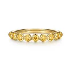 Online Gabriel & Co. 14K Yellow Gold Citrine Stackable Ring
