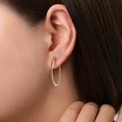 Gabriel & Co. 14K Yellow Gold Classic Hoop Earrings 30mm-Bujukan