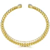 Outlet Gabriel & Co. 14K Yellow Gold Crescent Moon Open Cuff Bracelet with Diamond Pave Stations