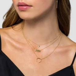 New Gabriel & Co. 14K Yellow Gold Crescent Moon Pendant Necklace