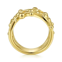 Outlet Gabriel & Co. 14K Yellow Gold Criss Crossing Bujukan Ring