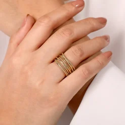Gabriel & Co. 14K Yellow Gold Criss Crossing Twisted Rope Ring