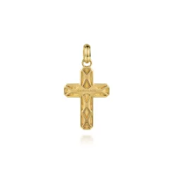 Clearance Gabriel & Co. 14K Yellow Gold Cross Pendant