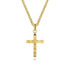 Hot Gabriel & Co. 14K Yellow Gold Cross Pendant
