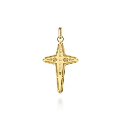 Gabriel & Co. 14K Yellow Gold Cross Pendant