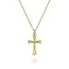 New Gabriel & Co. 14K Yellow Gold Cross Pendant Necklace