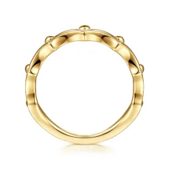 Gabriel & Co. 14K Yellow Gold Crown Bujukan Stackable Ring