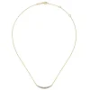 Best Gabriel & Co. 14K Yellow Gold Curved Diamond Bar Necklace