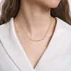Best Gabriel & Co. 14K Yellow Gold Curved Diamond Station Bar Necklace