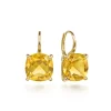 Best Gabriel & Co. 14K Yellow Gold Cushion Cut Citrine Earrings