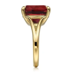 Sale Gabriel & Co. 14K Yellow Gold Cushion Cut Garnet Ladies Ring