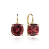 Online Gabriel & Co. 14K Yellow Gold Cushion Cut Garnet Earrings