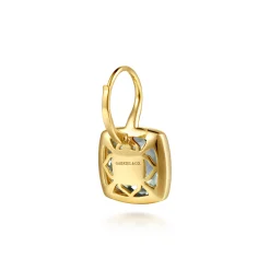 Online Gabriel & Co. 14K Yellow Gold Cushion Cut Green Amethyst Earrings With Flower Pattern J-Back