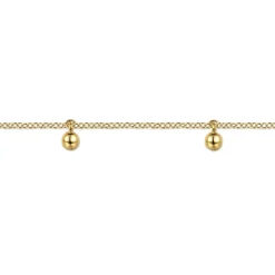 Best Gabriel & Co. 14K Yellow Gold Delicate Chain Bracelet with Bujukan Bead Drops