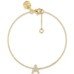 Discount Gabriel & Co. 14K Yellow Gold Diamond A Initial Chain Bracelet
