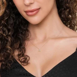 Sale Gabriel & Co. 14K Yellow Gold Diamond A Initial Pendant Necklace