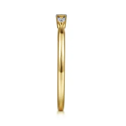 Online Gabriel & Co. 14K Yellow Gold Diamond and Blue Sapphire Stackable Ring