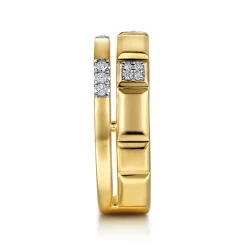 Online Gabriel & Co. 14K Yellow Gold Diamond and Half Cube Easy Stackable Ring