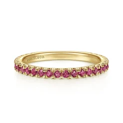 Outlet Gabriel & Co. 14K Yellow Gold Diamond and Pink Tourmaline Ladies Ring