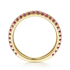 Outlet Gabriel & Co. 14K Yellow Gold Diamond and Pink Tourmaline Ladies Ring