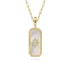 Discount Gabriel & Co. 14K Yellow Gold Diamond and White Mother of Pearl Bujukan Medallion Pendant With Detachable Bail