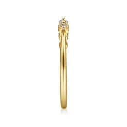 Best Gabriel & Co. 14K Yellow Gold Diamond Band Ring