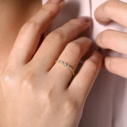 Best Gabriel & Co. 14K Yellow Gold Diamond Band Ring