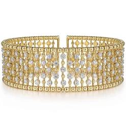Clearance Gabriel & Co. 14K Yellow Gold Diamond Bangle