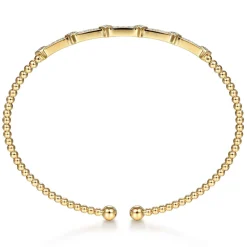 Best Gabriel & Co. 14K Yellow Gold Diamond Bangle